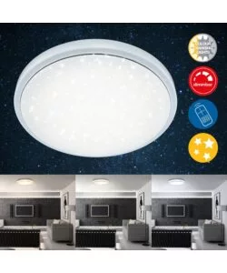 Plafoniera led "cielo stellato" con telecomando, 1920 lm